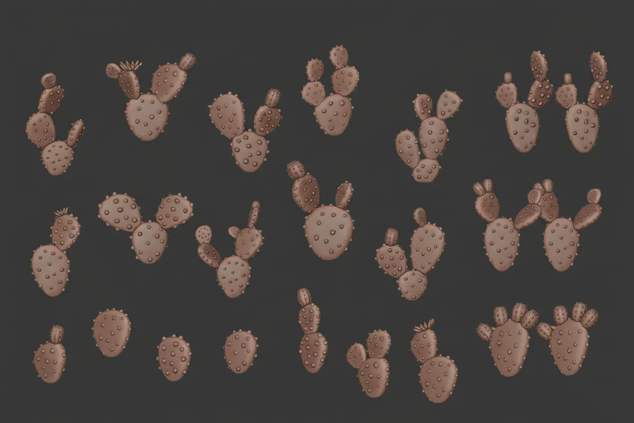 AK Interactive Resin Basing Bits - Nopal Cactus - Image 3
