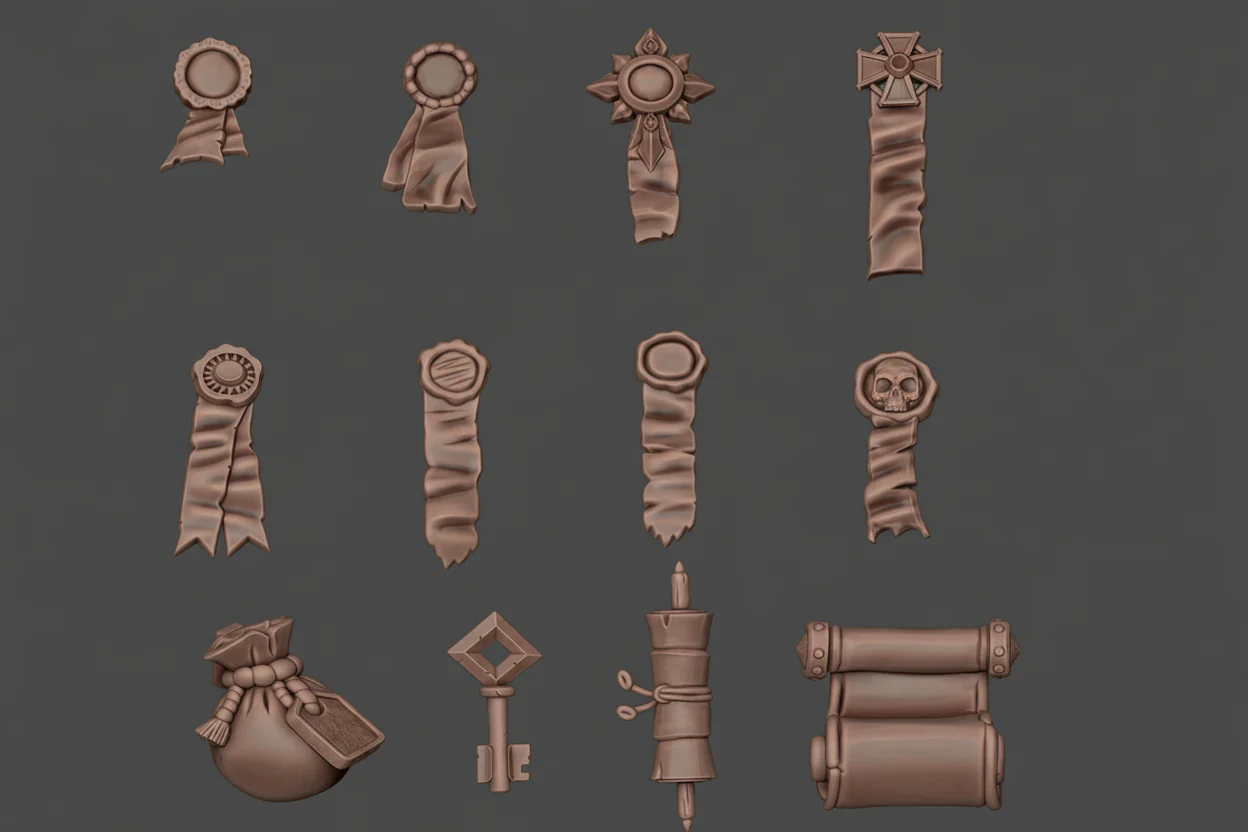 AK Interactive Resin Basing Bits - Seals and Scrolls - Image 3