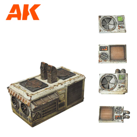 AK Interactive Wargame & Diorama Scenography Objects 30-35mm - Air Conditioning set - Image 2