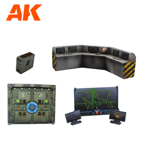 AK Interactive Wargame & Diorama Scenography Objects 30-35mm - Control Stage set - Image 2