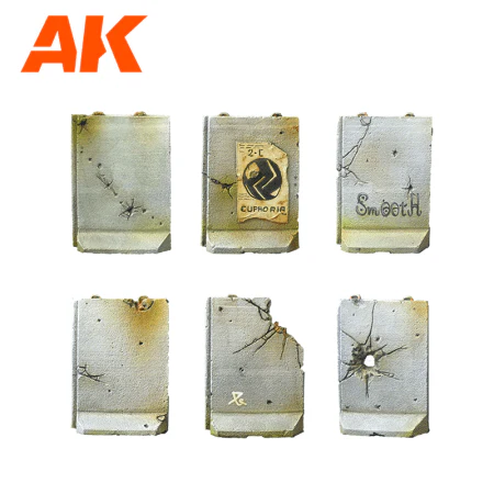 AK Interactive Wargame & Diorama Scenography Objects 30-35mm - Defensive Walls set - Image 2