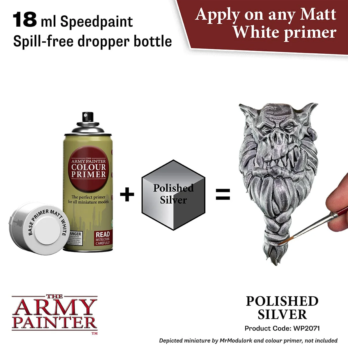 Army Painter Speedpaint 18ml - Polished Silver - Image 2