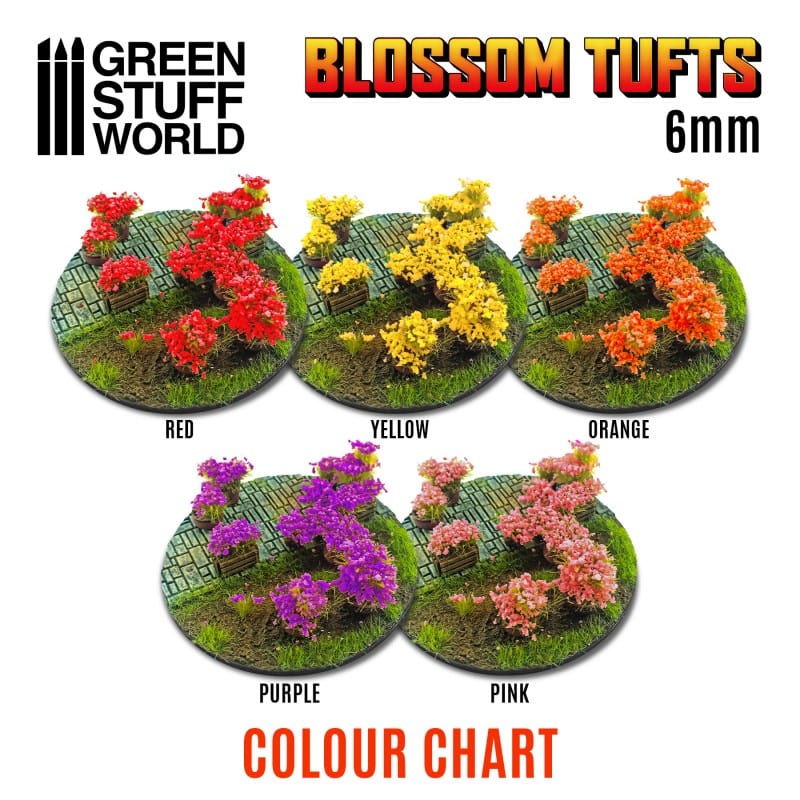 GSW Blossom Tufts 6mm - Orange Flowers x75 - Image 3