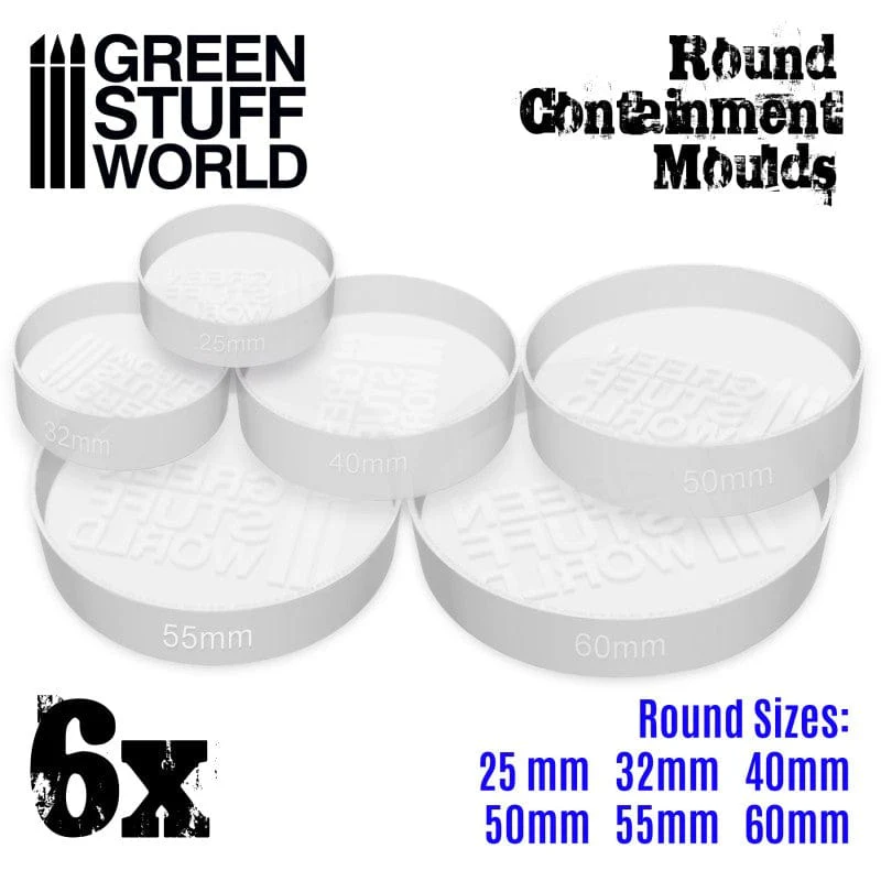 GSW Containment Moulds - Round Bases x6