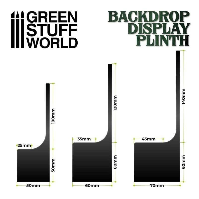 Display Plinths - Curved Backdrop - Black - 5x5x5cm DISCOUNTED - Image 3