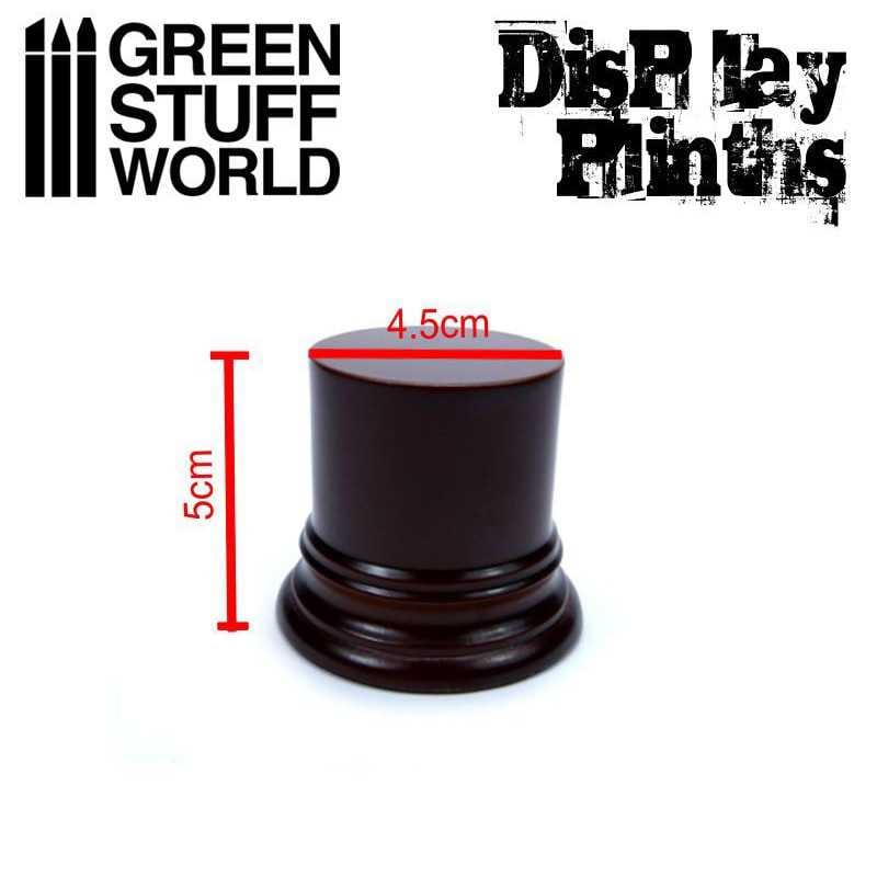 Display Plinths - Round - Hazelnut Brown - 4.5cm DISCOUNTED - Image 3