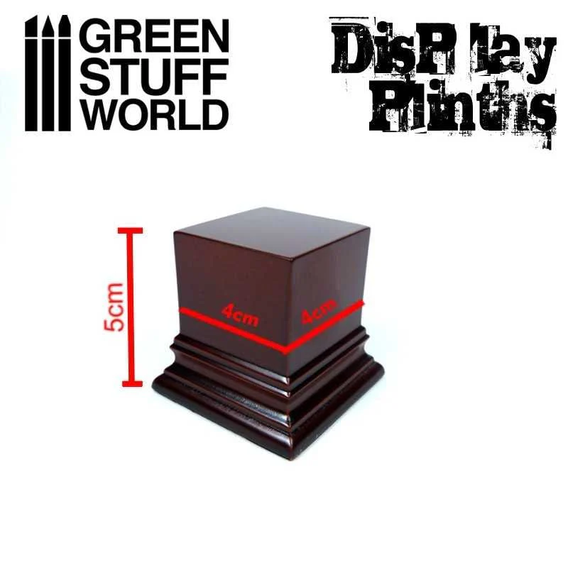 Display Plinths - Square Top - Hazelnut Brown - 4x4cm DISCOUNTED - Image 2
