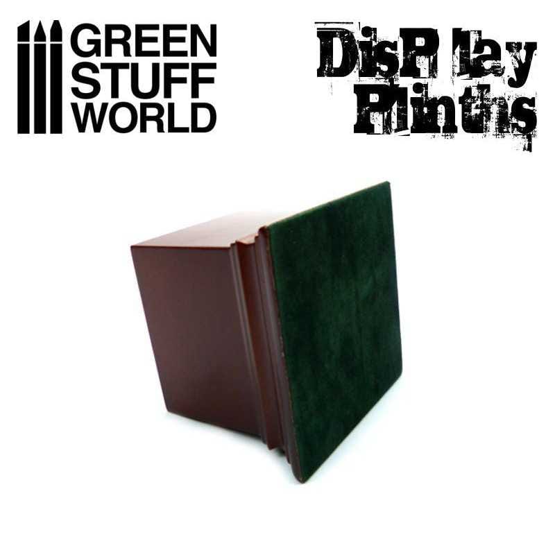 Display Plinths - Square Top - Hazelnut Brown - 6x6cm DISCOUNTED - Image 3