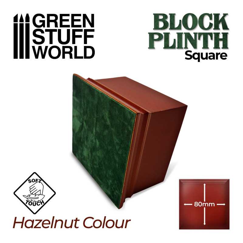 Display Plinths - Square Top - Hazelnut Brown - 8x8cm DISCOUNTED - Image 2