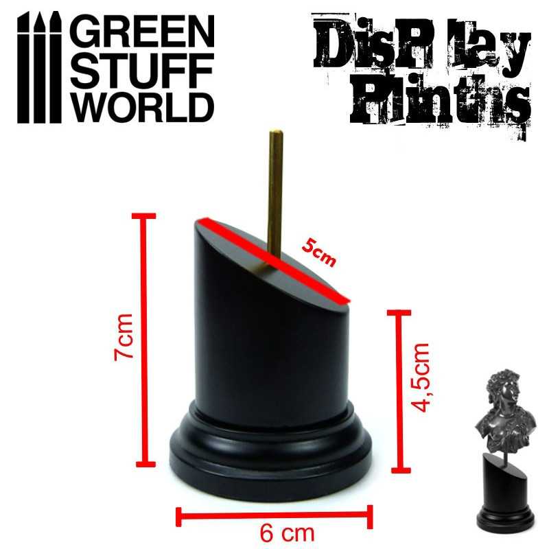 Display Plinths - Tapered Round Bust - Black - 5x5cm DISCOUNTED - Image 2
