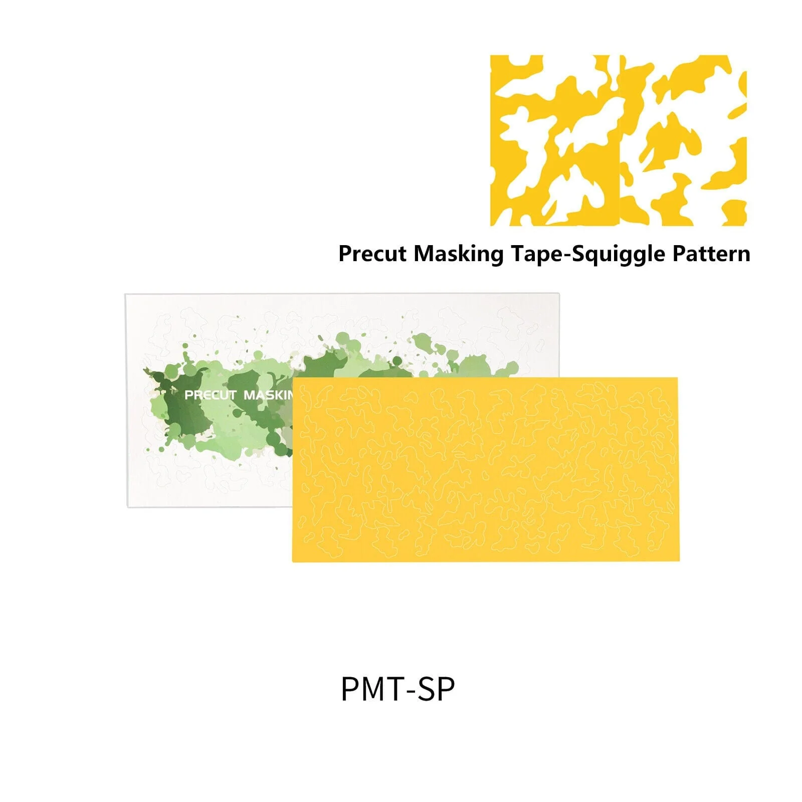 DSPIAE Precut Masking Tape for Airbrush - Squiggle Pattern