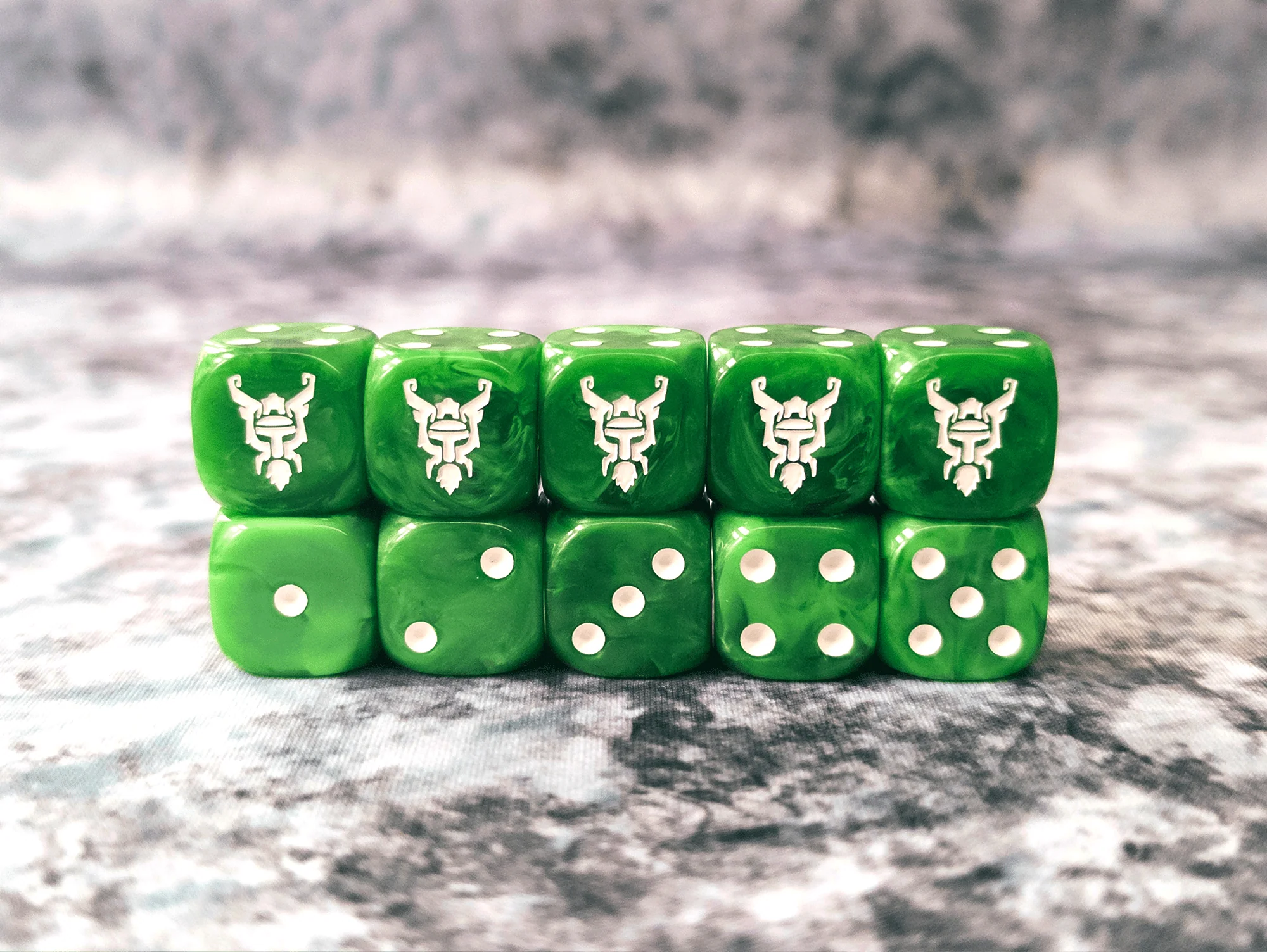 Fenris Workshop Dice Set - Green Tide x10