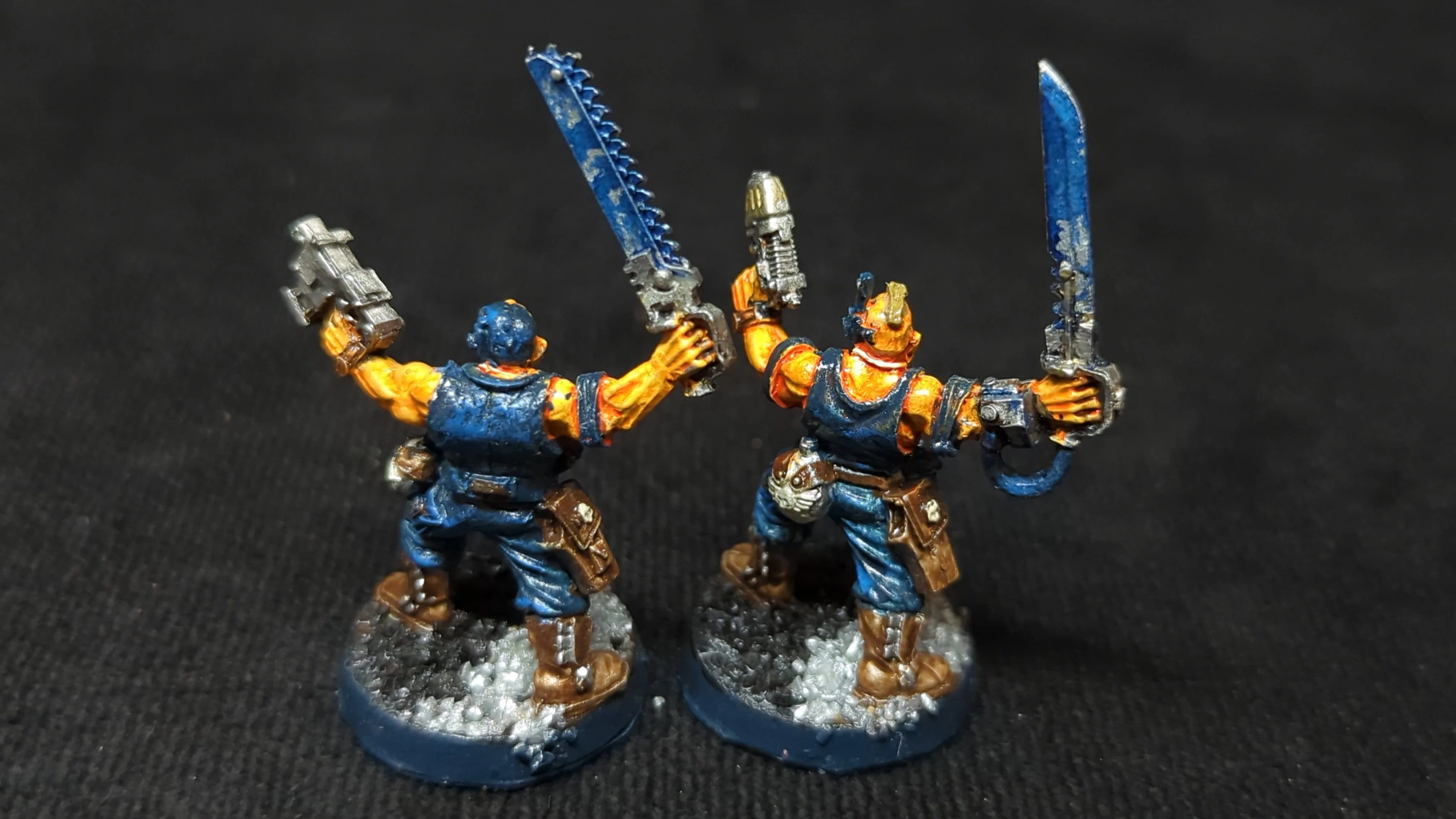 Warhammer 40k Astra Militarum Catachan Officers x2 OOP Painted - Image 2