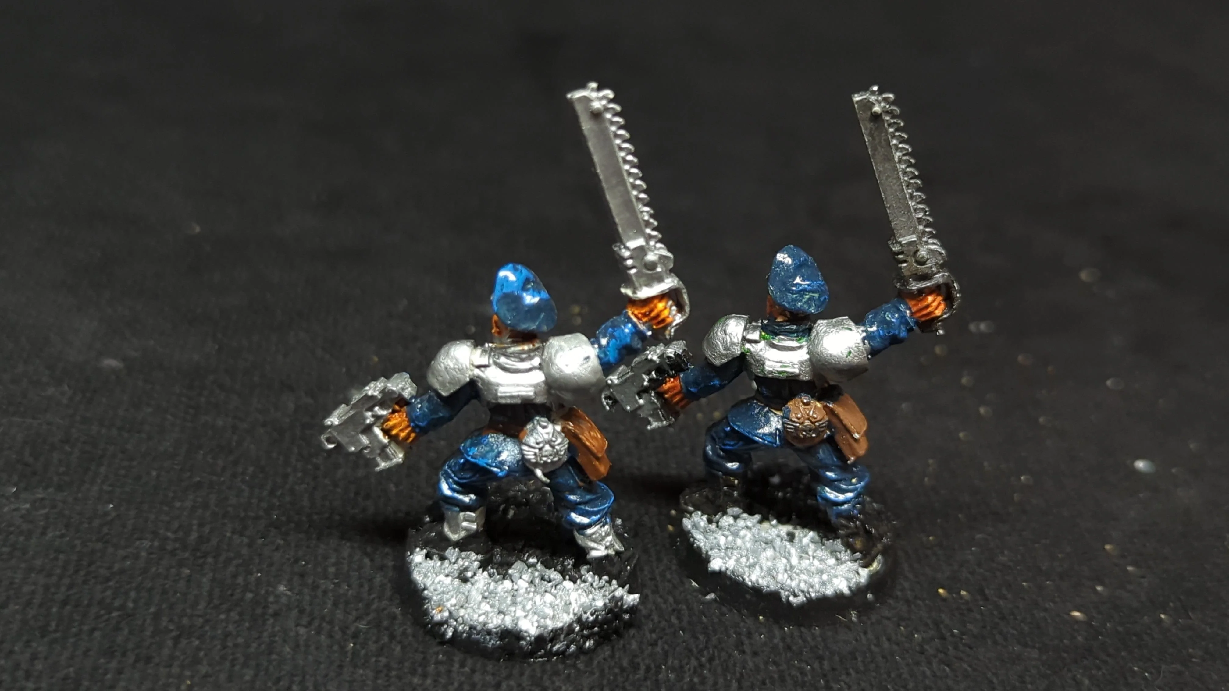 Warhammer 40k Astra Miltarum Cadian Officers with Chainword x2 OOP Painted - Image 2
