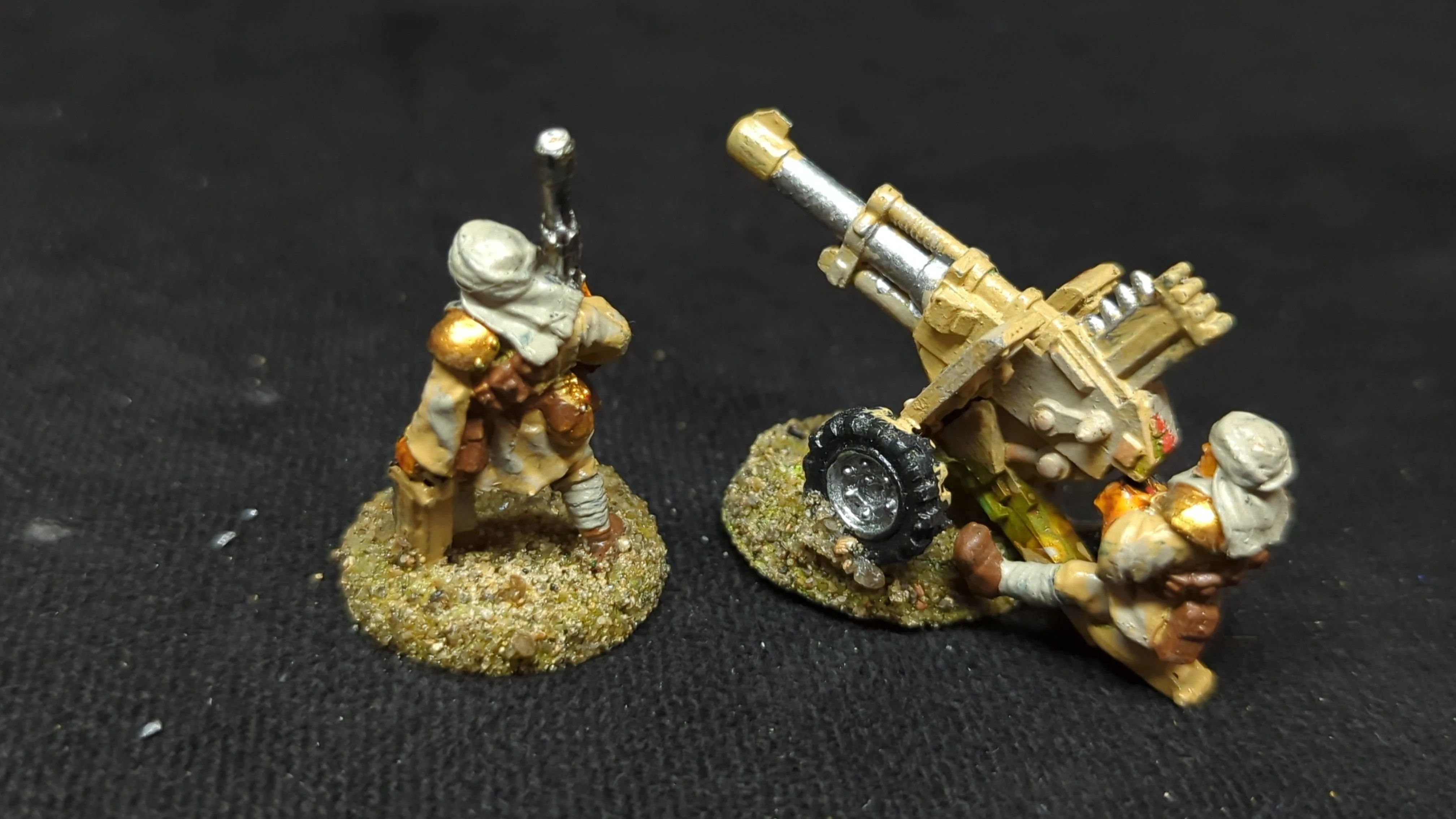 Warhammer 40k Astra Miltarum Tallarn Autocannon x2 OOP Painted - Image 2