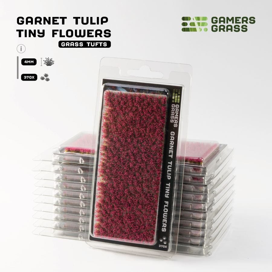Gamer's Grass Tufts -  Garnet Tulip Tiny Flowers - Image 2