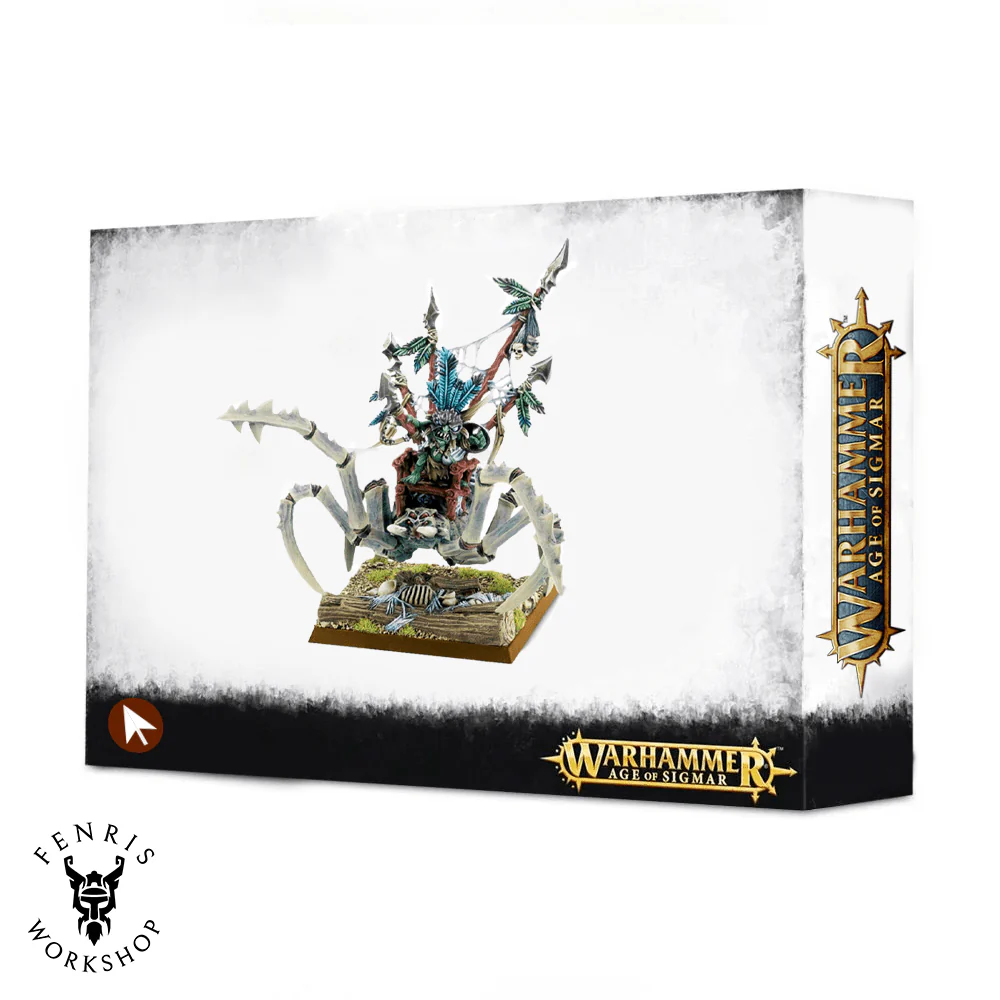 Gloomspite Gitz Scuttleboss Spiderfang Big Boss on Gigantic Spider