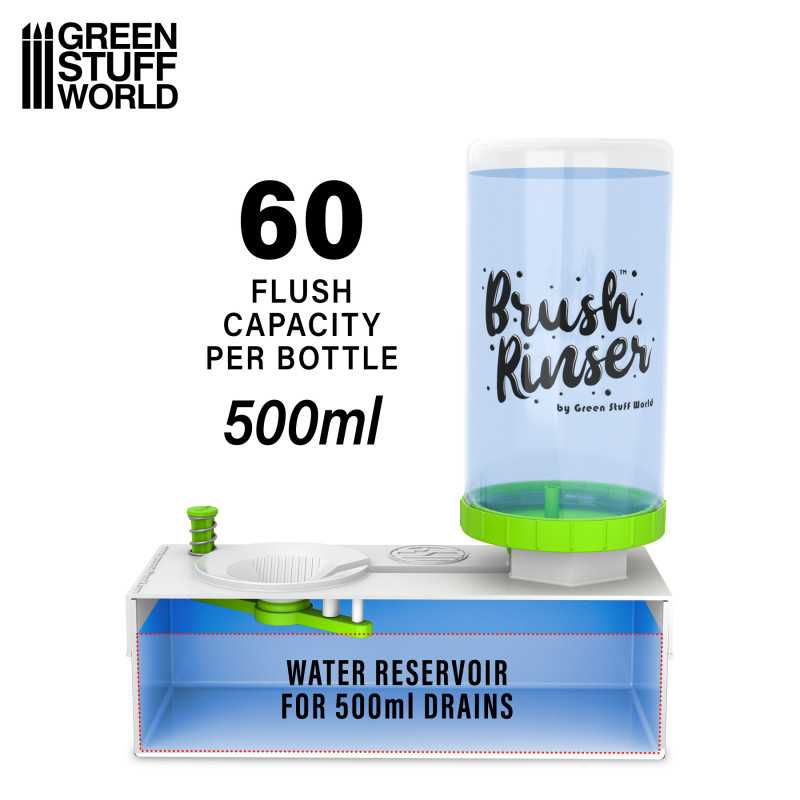 GSW Brush Rinser - Green Reservoir replacement 500ml - Image 2