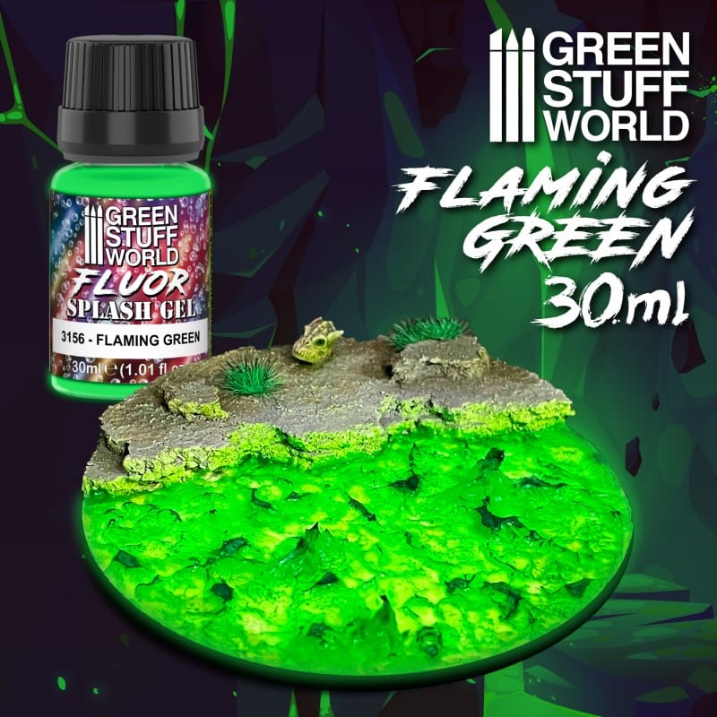 GSW Water Effects - Fluor Splash Gel 30ml- Flaming Green - Image 2