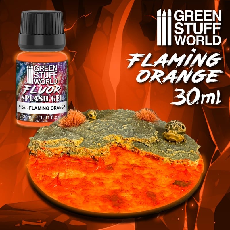 GSW Water Effects - Fluor Splash Gel 30ml - Flaming Orange - Image 2