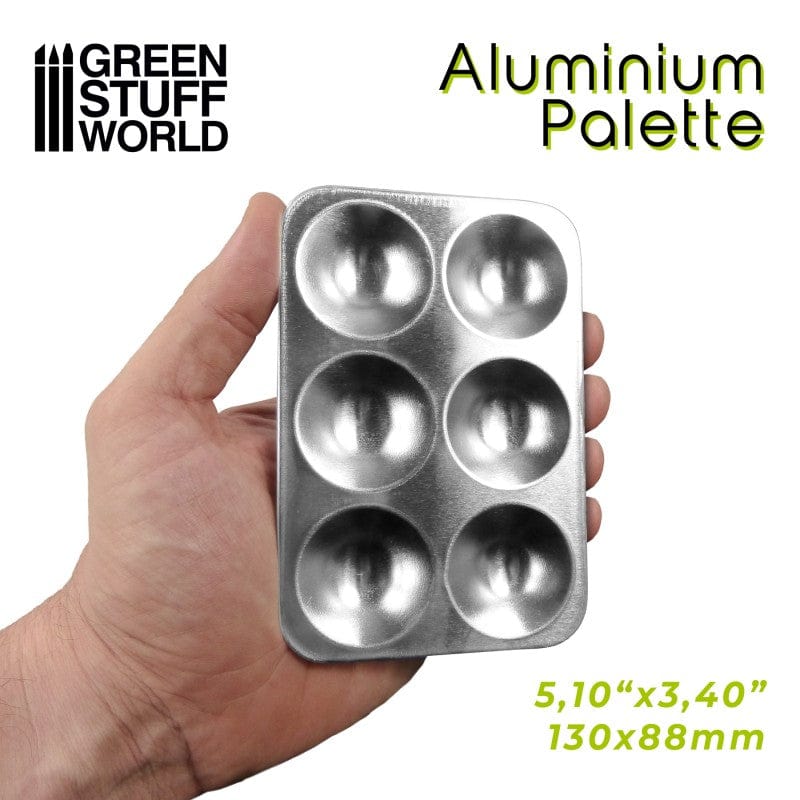 GSW Rectangle Aluminum Palette 6 Wells - Image 2