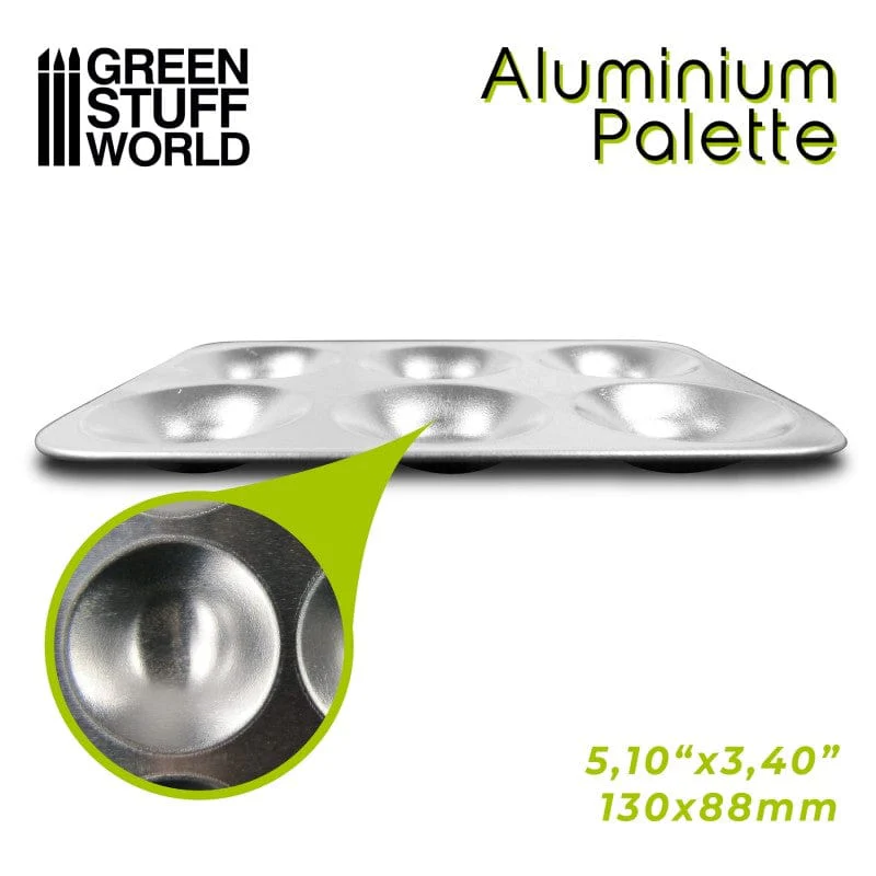 GSW Rectangle Aluminum Palette 6 Wells - Image 3