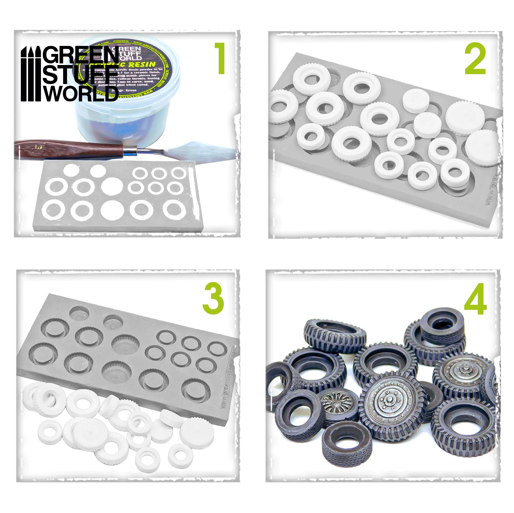 GSW Silicone Mold - Tire and Hubcaps - Image 4