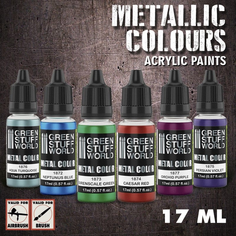 GSW Metallic Acrylics Paint Set - Colored Metallics - Image 2