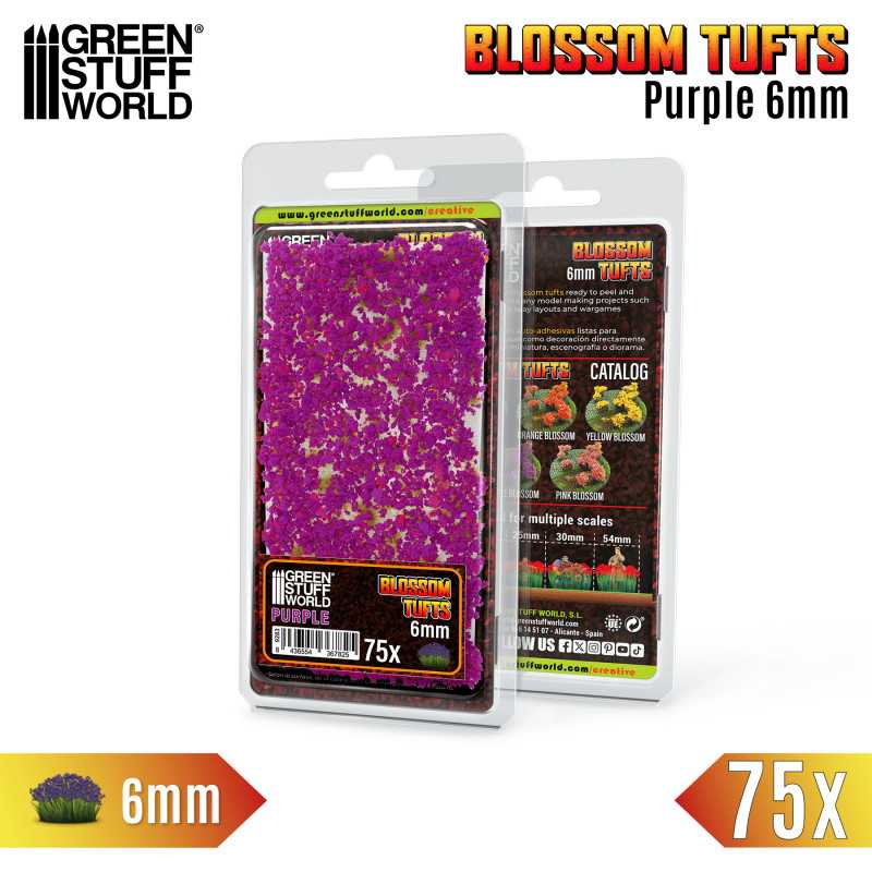GSW Blossom Tufts 6mm - Purple Flowers x75 - Image 2