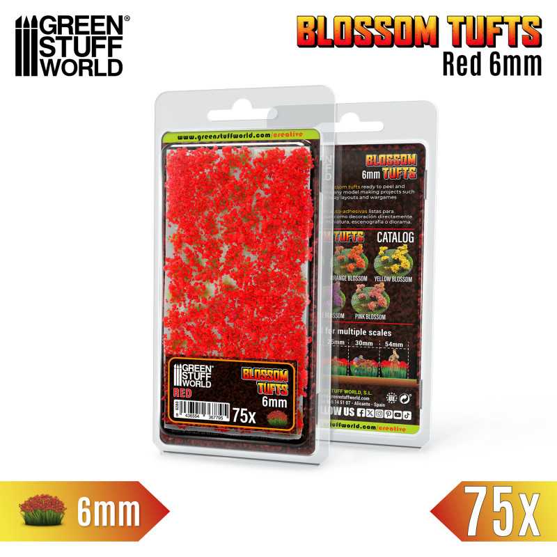 GSW Blossom Tufts 6mm - Red Flowers x75 - Image 2