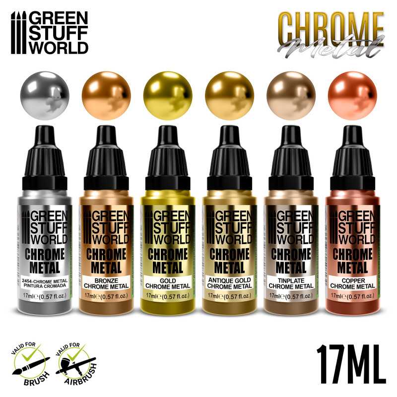 GSW Chrome Metal Paint Set x6 17ml - Image 2