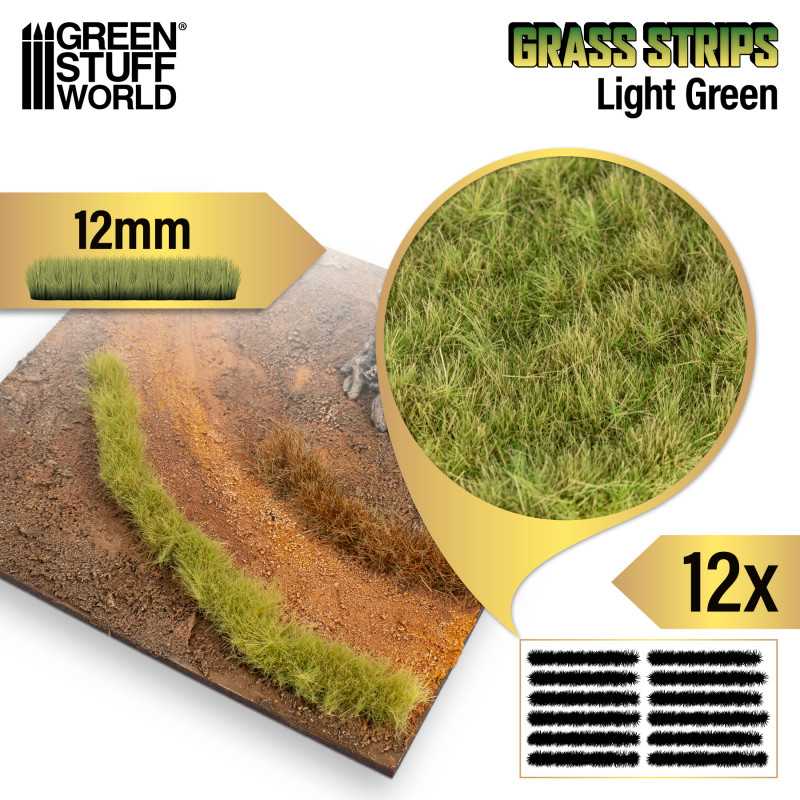 GSW Grass Strips 12mm - Light Green - Image 2