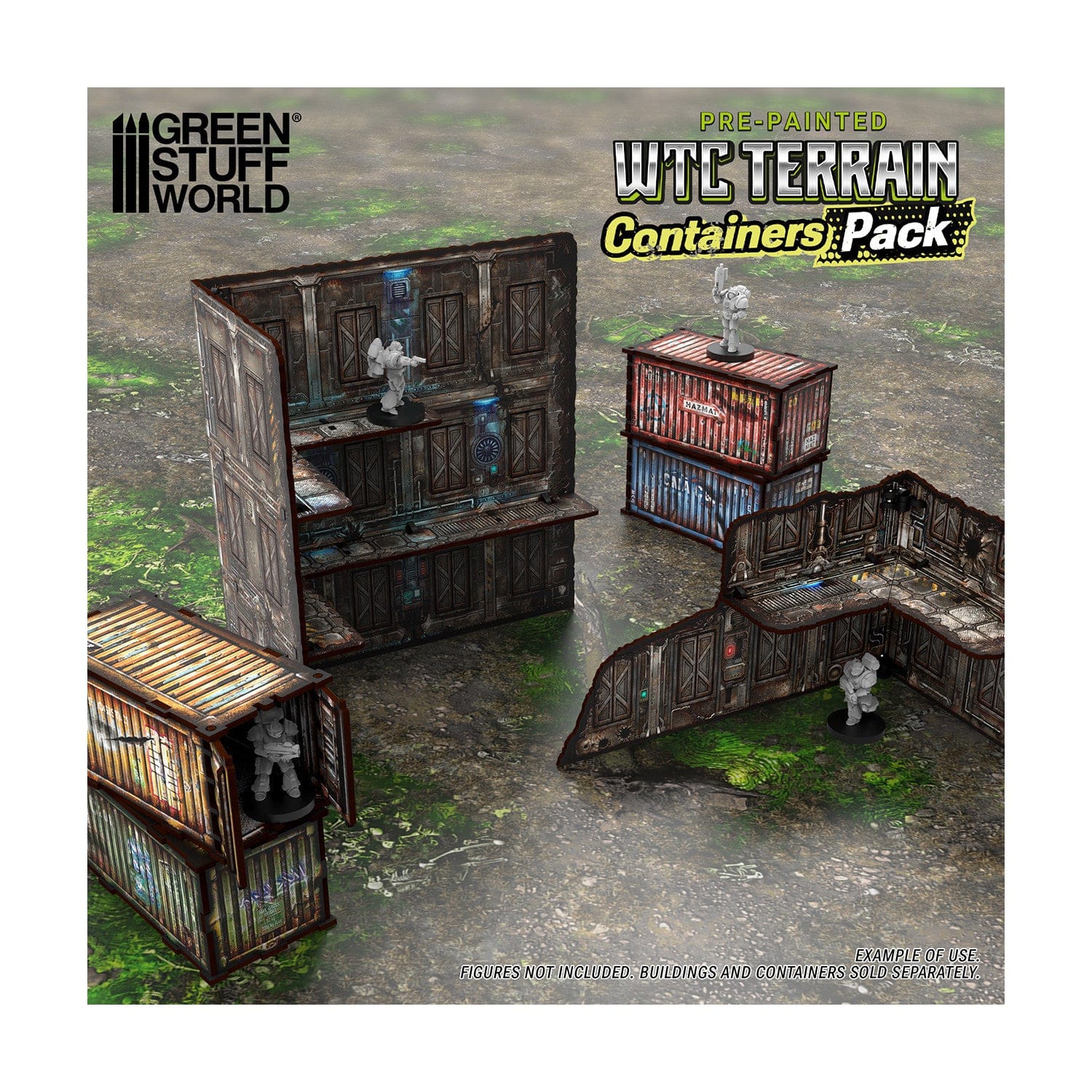 GSW MDF Diorama kit - Pre-painted WTC container (Pack x4) - Image 2