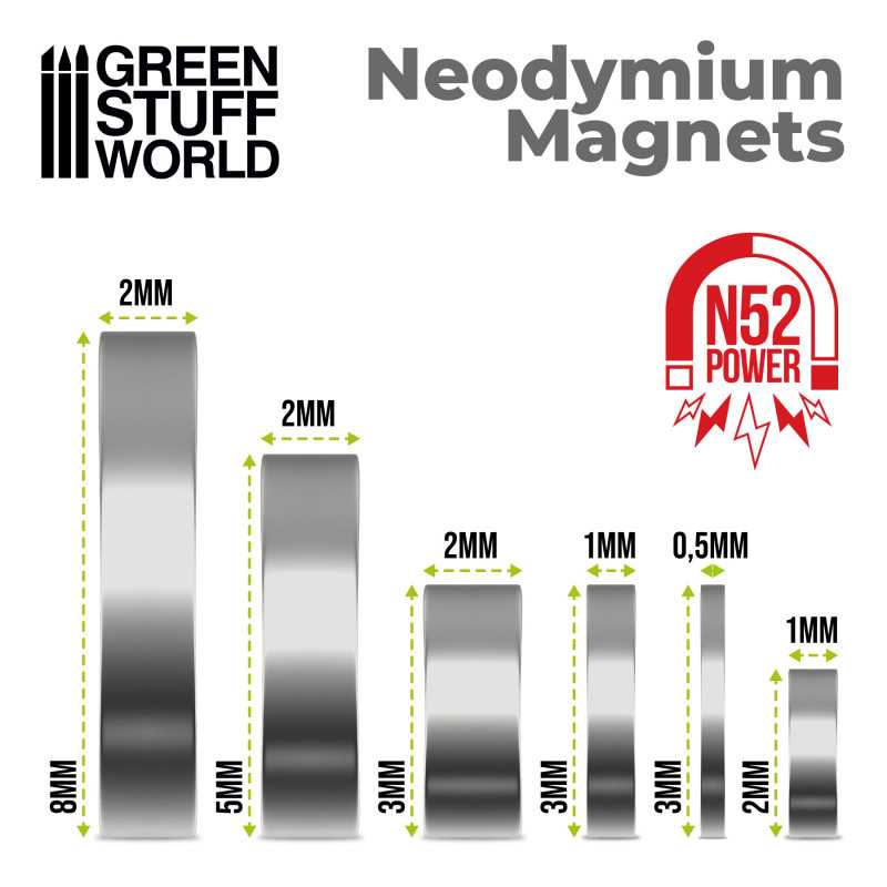 GSW Neodymium Magnets N52 - 3x0,5mm - 100x - Image 2