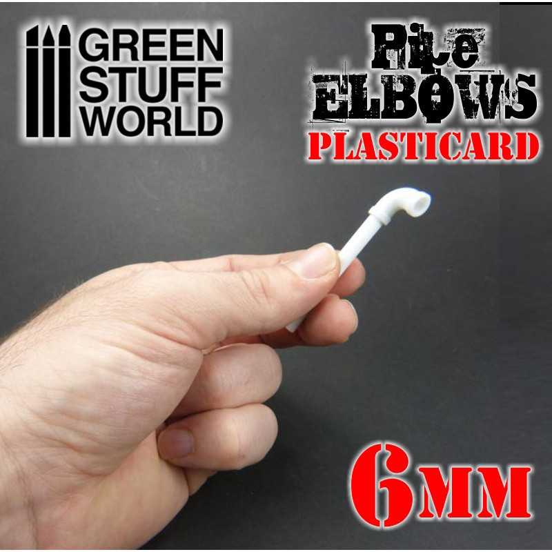 GSW Plasticard - Elbow Pipes 6mm x20 - Image 3