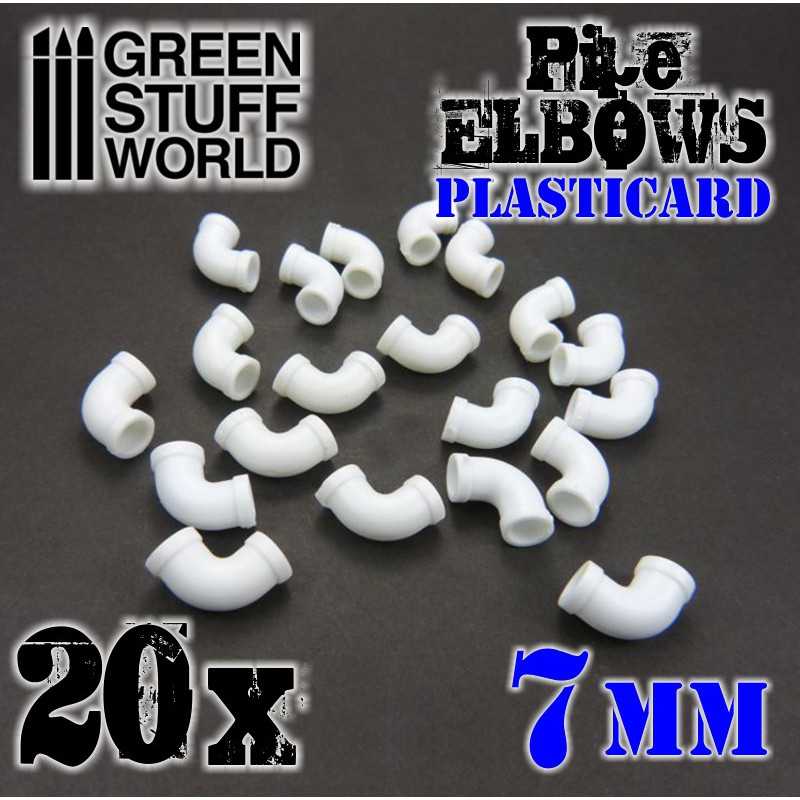 GSW Plasticard - Elbow Pipes 7mm x20 - Image 2