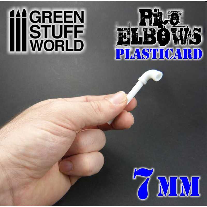 GSW Plasticard - Elbow Pipes 7mm x20 - Image 3