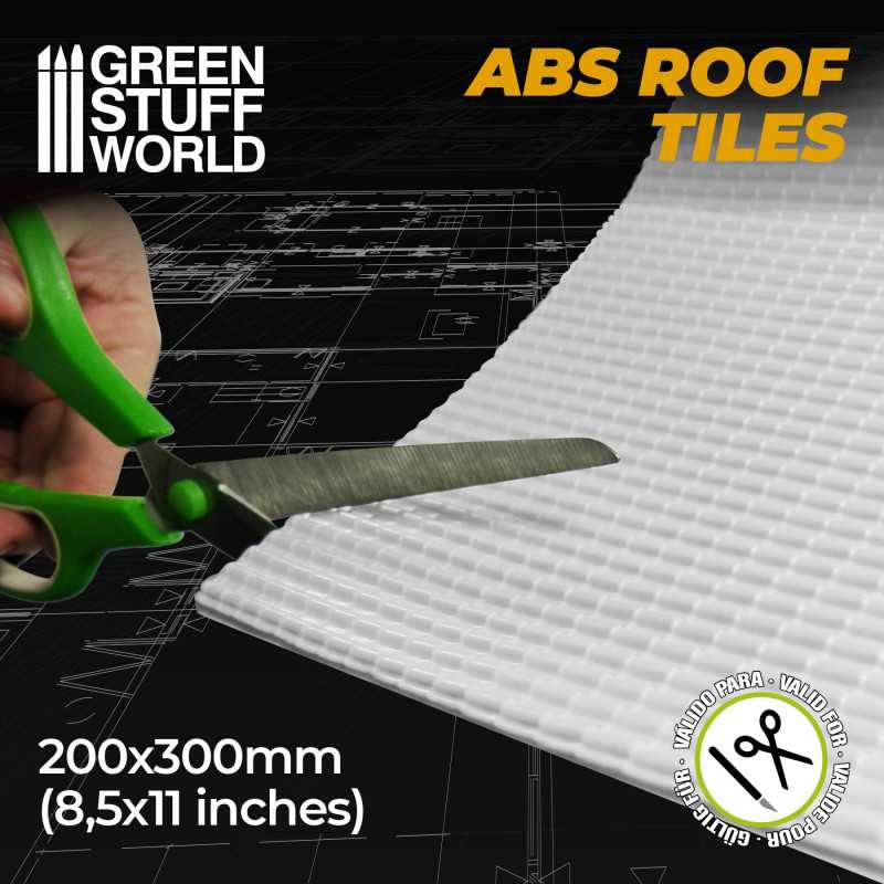 GSW Plasticard - Textured Roof Tiles Sheet 2,5x7mm - Image 3