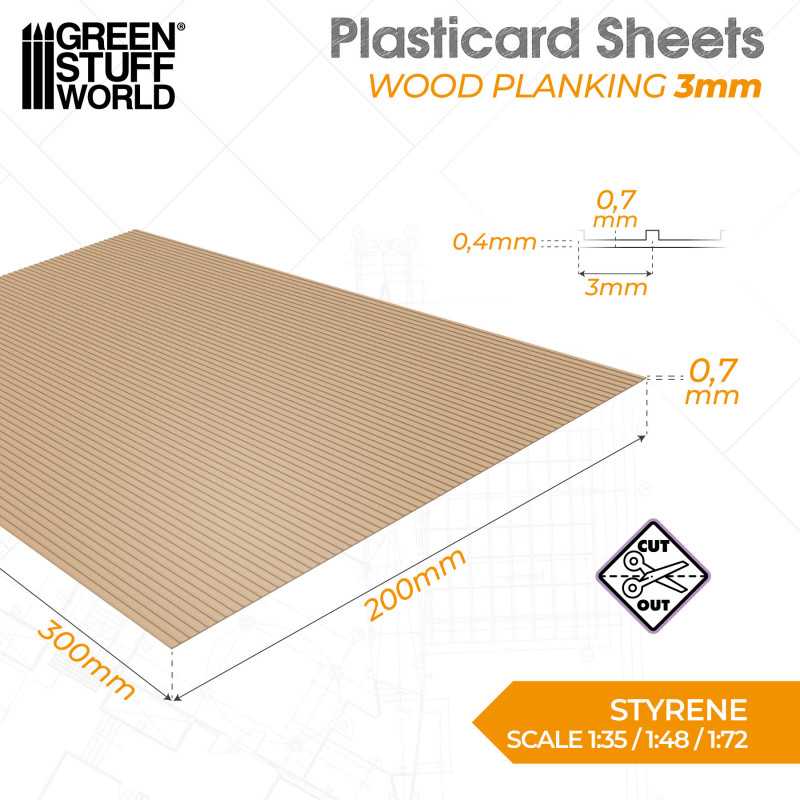 GSW Plasticard - Wood Planking - Image 2
