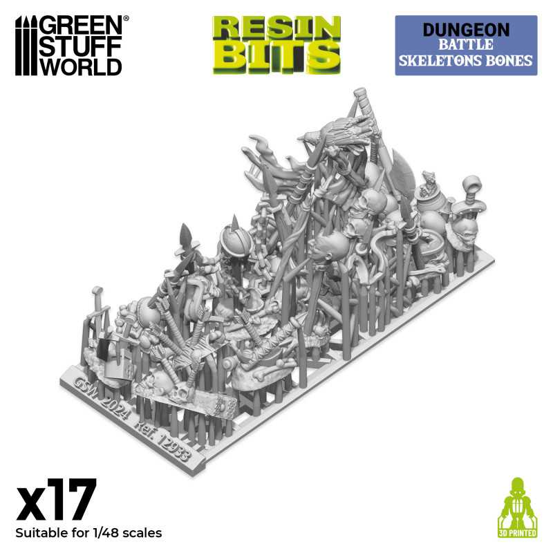 GSW Resin Basing Set - Battle Skeleton Bones 1:48 - Image 2