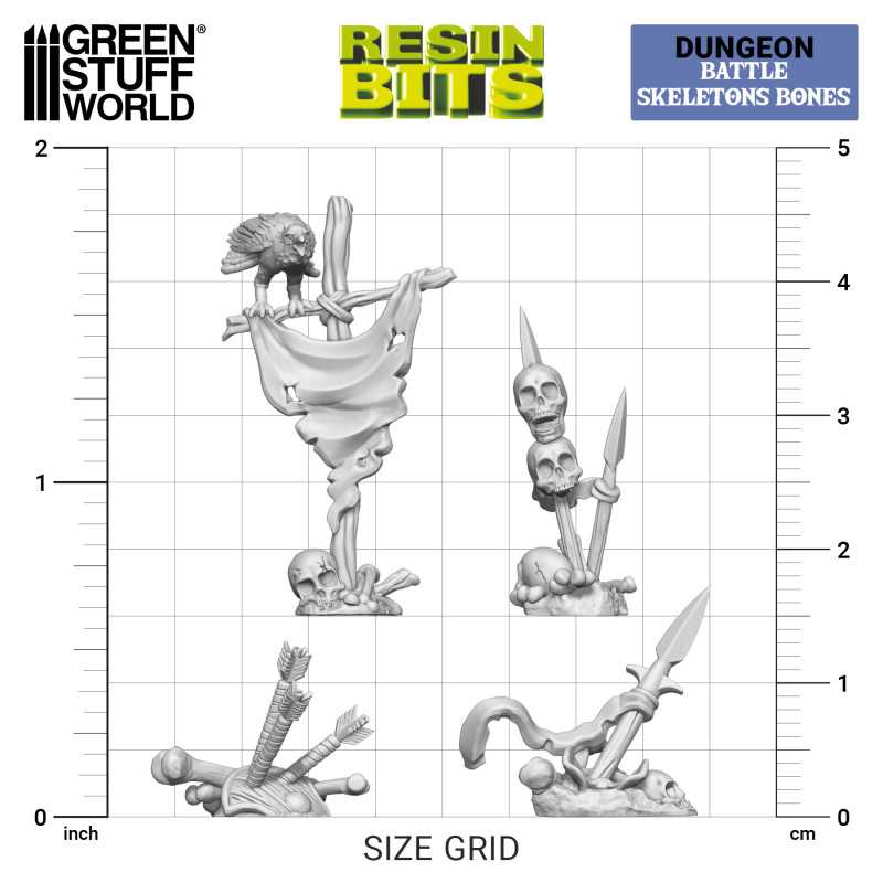 GSW Resin Basing Set - Battle Skeleton Bones 1:48 - Image 3