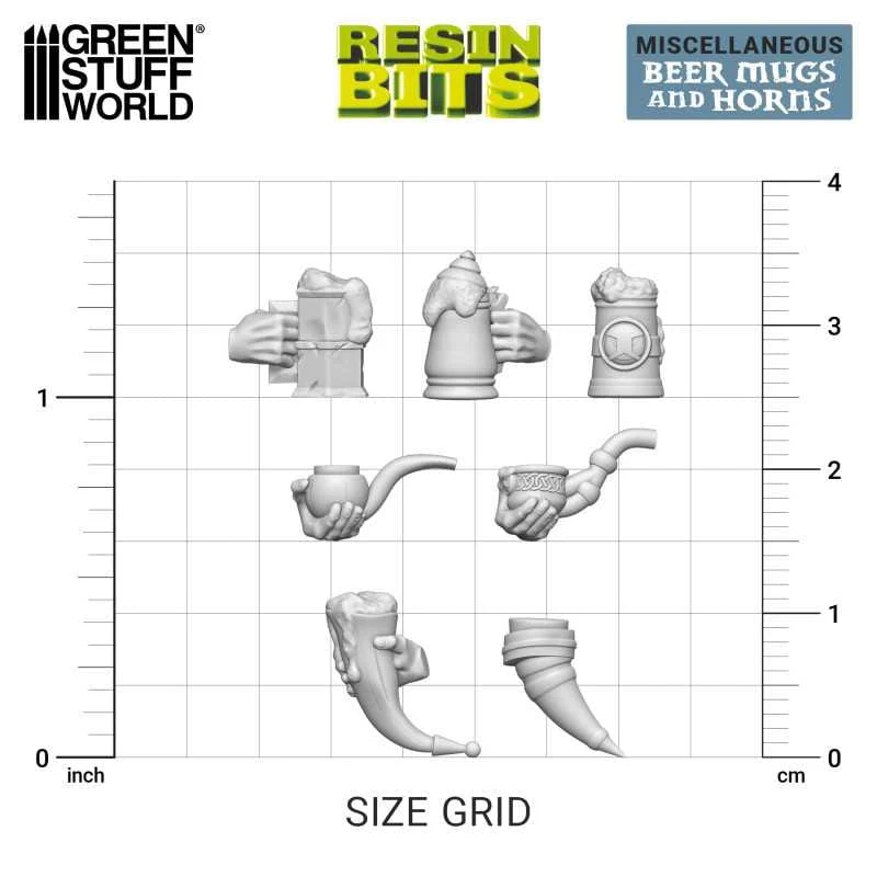 GSW Resin Basing Set - Beer Mugs and Horns - Image 2