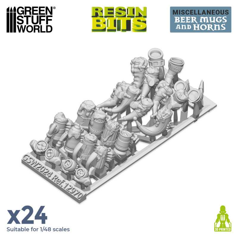 GSW Resin Basing Set - Beer Mugs and Horns - Image 3