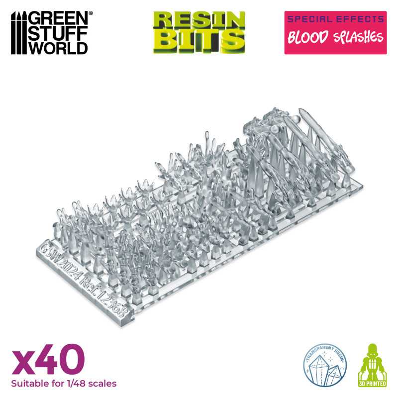 GSW Resin Basing Set - Blood Splashes Special Effects Clear Plastic - Image 2
