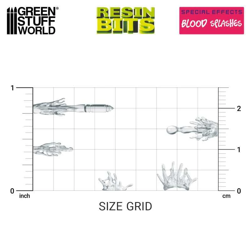 GSW Resin Basing Set - Blood Splashes Special Effects Clear Plastic - Image 3