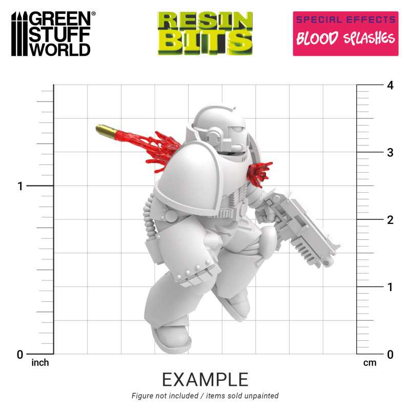 GSW Resin Basing Set - Blood Splashes Special Effects Clear Plastic - Image 4