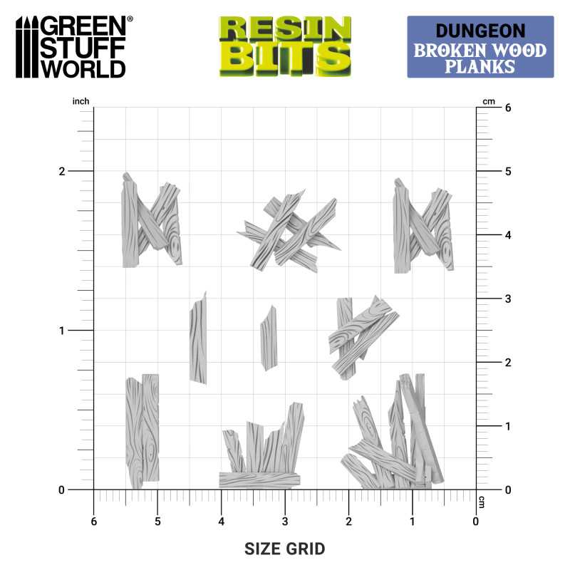 GSW Resin Basing Set - Broken Wood Planks 1:48-1:35 - Image 3