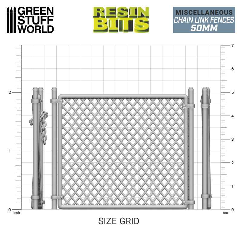 GSW Resin Basing Set - Chain Link Fences 50mm - Image 2