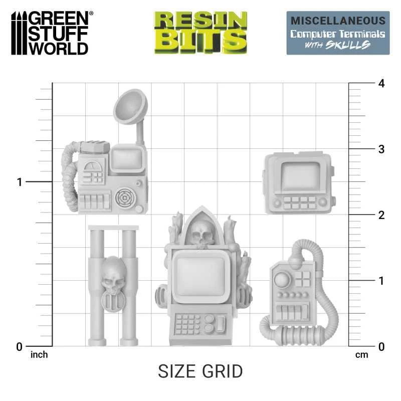 GSW Resin Basing Set - Computer Terminals with Skulls - Image 2