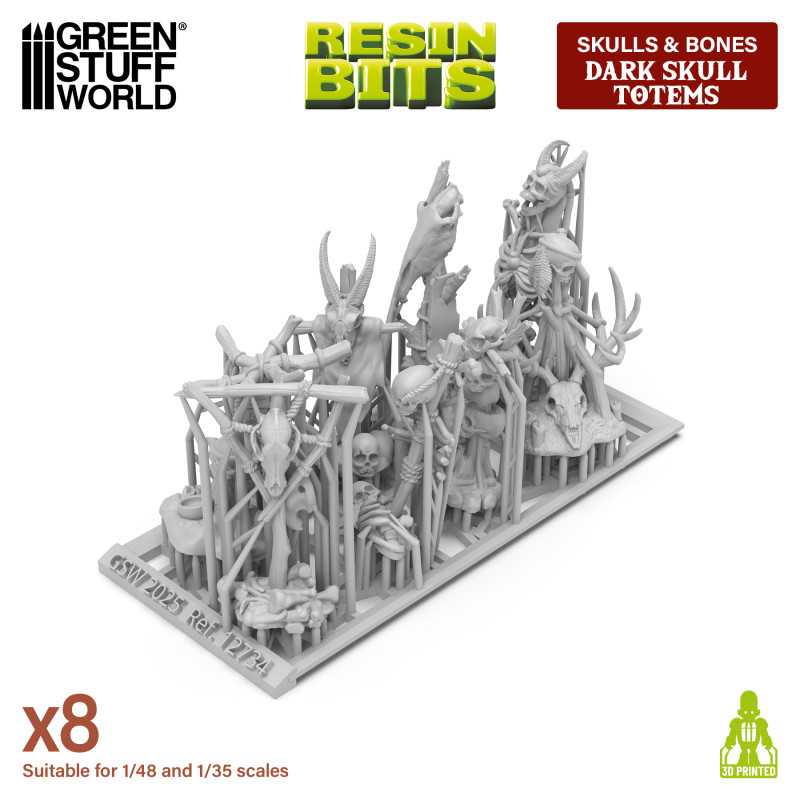 GSW Resin Basing Set - Dark Skull Totems 1:48-1:35 - Image 2